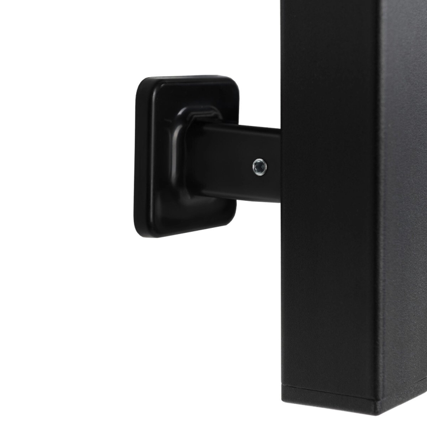 Sähköinen pyyhekuivain termostaatilla SILOUETTE 187W/230V 120,6 cm IP44 musta oikea kulmikas