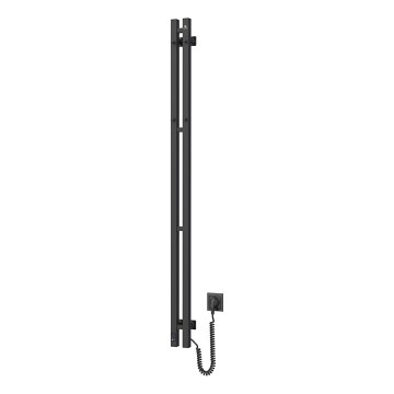 Sähköinen pyyhekuivain termostaatilla SILOUETTE 200W/230V 150,6cm IP44 musta oikea