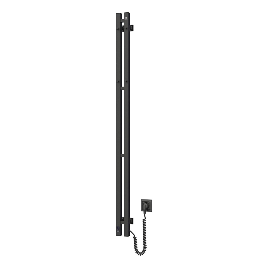Sähköinen pyyhekuivain termostaatilla SILOUETTE 200W/230V 150,6cm IP44 musta oikea