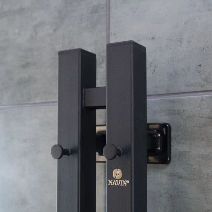 Sähköinen pyyhekuivain termostaatilla SILOUETTE 200W/230V 150,6cm IP44 musta oikea