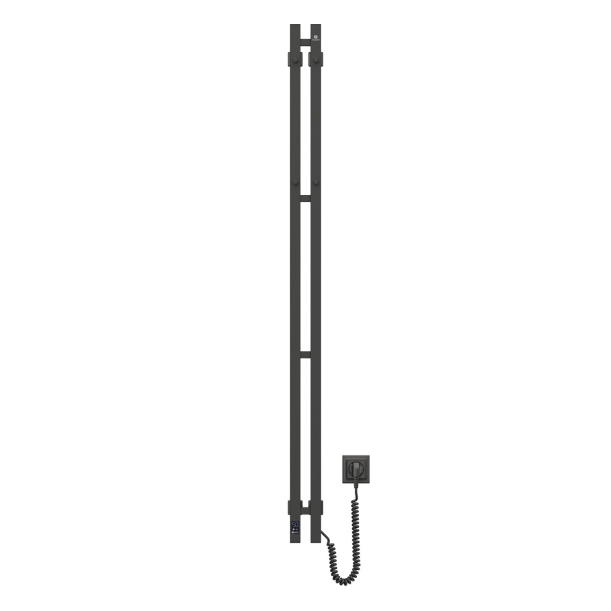 Sähköinen pyyhekuivain termostaatilla SILOUETTE 200W/230V 150,6cm IP44 musta oikea