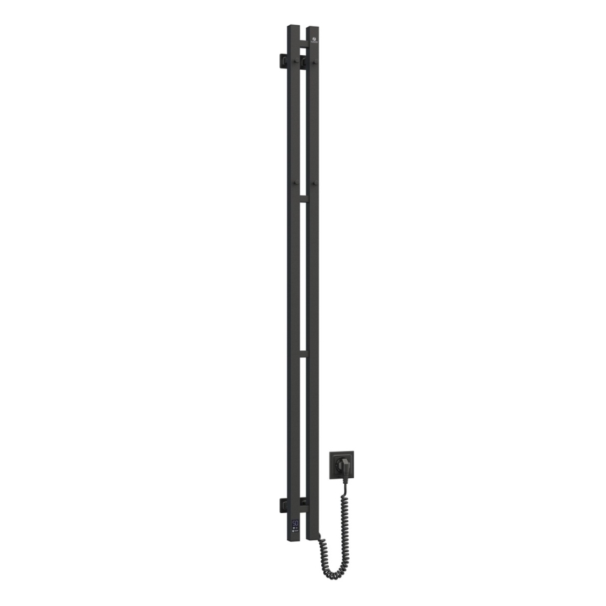 Sähköinen pyyhekuivain termostaatilla SILOUETTE 200W/230V 150,6cm IP44 musta oikea
