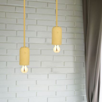 Sähköjohto 1xE27/60W/230V betoni/beige