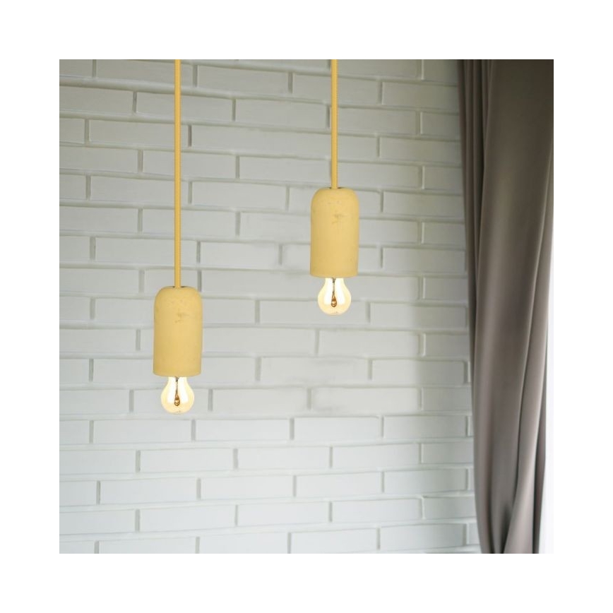 Sähköjohto 1xE27/60W/230V betoni/beige