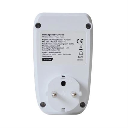 Sähkönkulutusmittari 3680W/230V