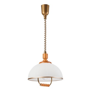 Säilytettävä kattovalaisin RAMONA 1xE27/60W/230V beige/ruskea/mänty