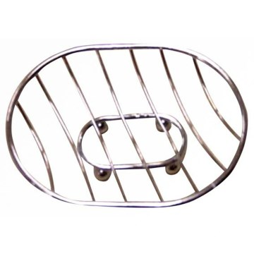 Saippua-alusta metalliverkkoa 11x13,3 cm kiiltävä kromi