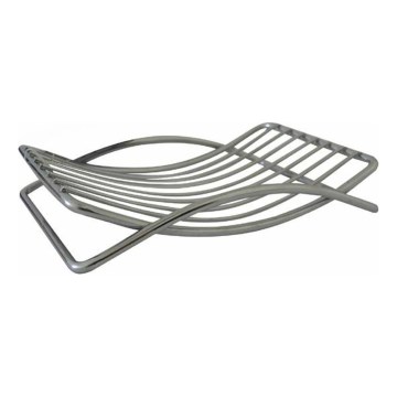 Saippua-alusta metalliverkkoa 9,7x13,8 cm kiiltävä kromi