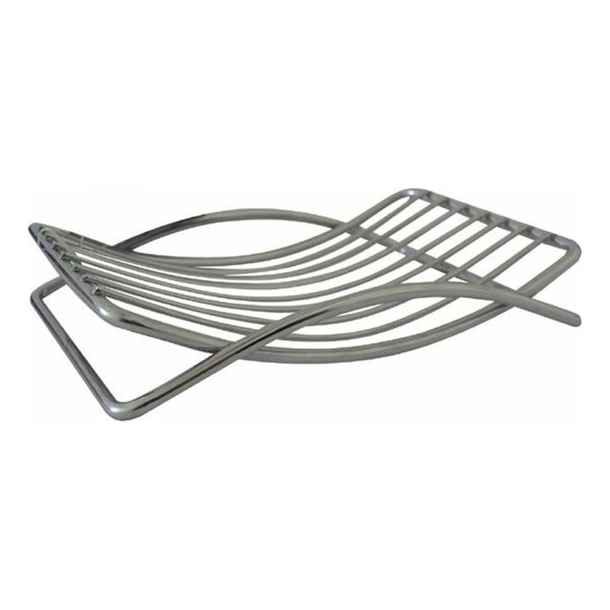 Saippua-alusta metalliverkkoa 9,7x13,8 cm kiiltävä kromi