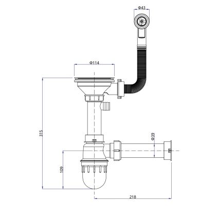 Samona - Keittiöallas SAMONA 77x44 cm graniitti/beige
