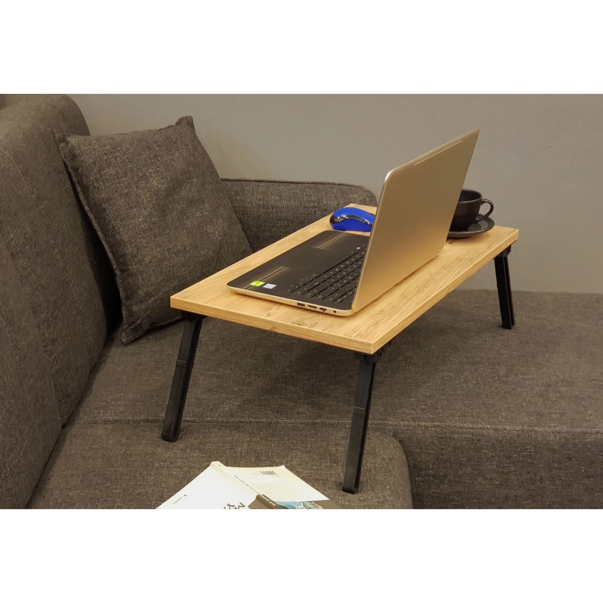 Sänkypöytä GUSTO 24,5x60 cm beige/musta