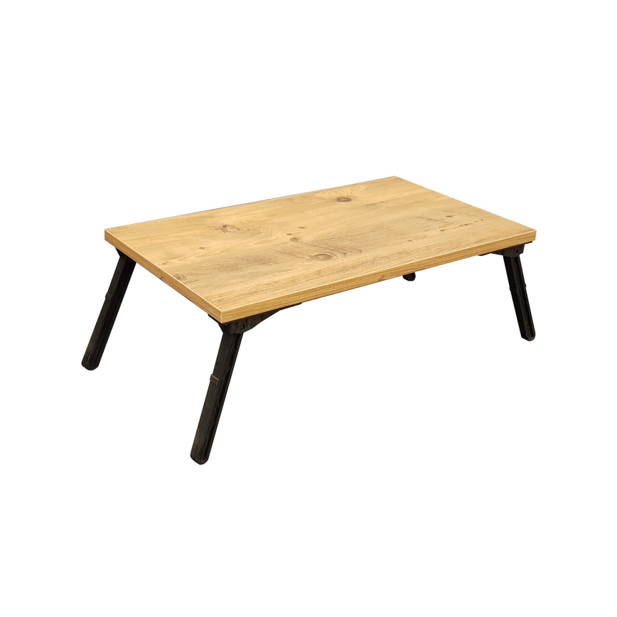 Sänkypöytä GUSTO 24,5x60 cm beige/musta