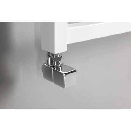 Sapho - CUBE kulmaventtiilien liitäntäsarja, 2 kpl, kiillotettu kromi