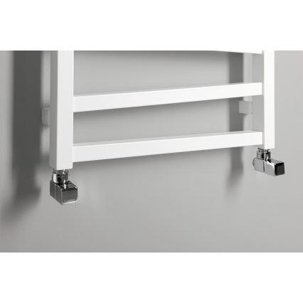 Sapho - CUBE kulmaventtiilien liitäntäsarja, 2 kpl, kiillotettu kromi