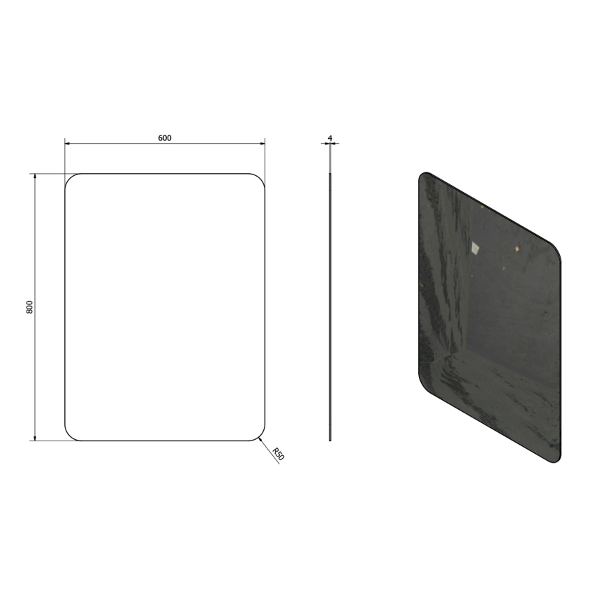 Sapho - ISHAPE-peili 60 x 80 cm