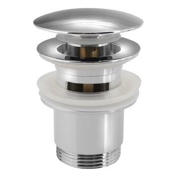 Sapho - Pesualtaan poistoventtiili, halkaisija 6,7 cm, kiiltävä kromi