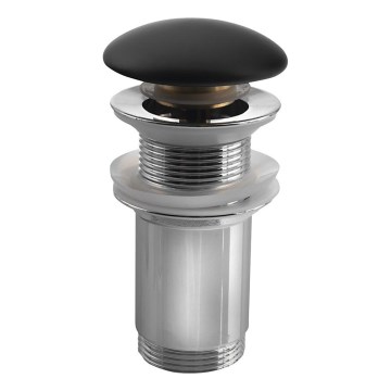 Sapho - Pesualtaan poistoventtiili Ø 7 cm mattamusta/kiiltävä kromi