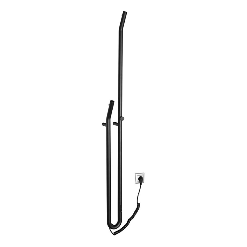 Sapho - Sähkö pyyhekuivausteline ajastimella DUOPASSO 45W/230V 170 cm matta musta