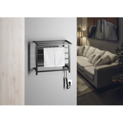 Sapho - Sähköinen pyyhekuivain ELZOR 60W/230V 47 x 50 cm mattamusta