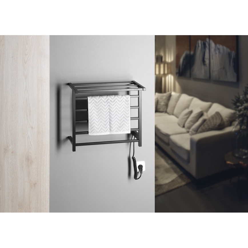 Sapho - Sähköinen pyyhekuivain ELZOR 60W/230V 47 x 50 cm mattamusta