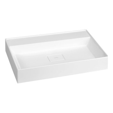 Sapho - Seinään asennettava pesuallas GODIVA 68x44 cm marmori/valkoinen