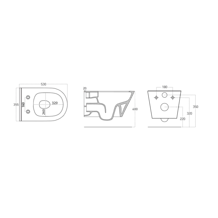 Sapho - Seinään asennettava WC AVVA CLEANWASH bidet-suihkulla, keraaminen/valkoinen