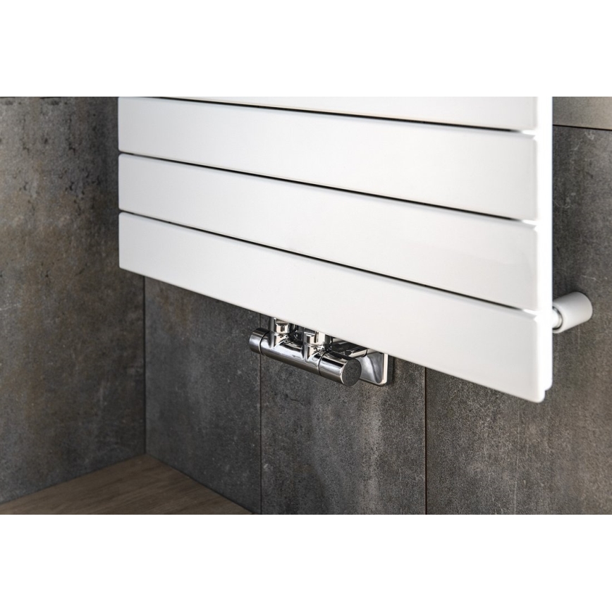 Sapho - TWIN-keskiliitäntäventtiilisarja, kiiltävä kromi