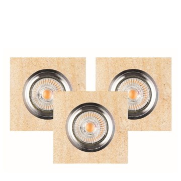 SARJA 3x LED-kattovalaisin VITAR 1xGU10/5W/230V CRI 90 hiekkakivi