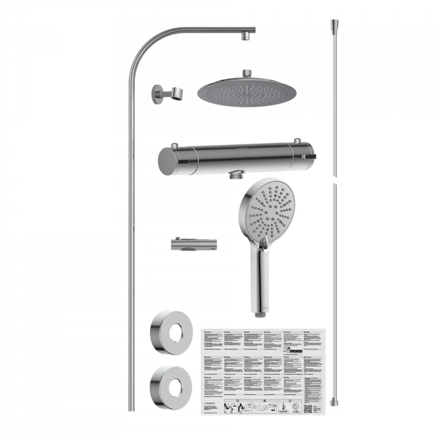 Schütte 60046 - MADURA FRESH suihkusetti termostaattisella hanalla, kiiltävä kromi