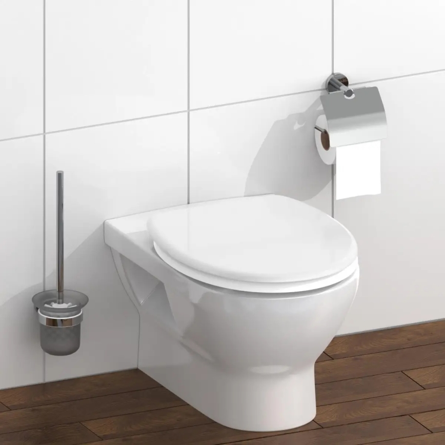 Schütte 82100-A - valkoinen duroplastinen WC-istuinkansi SoftClose