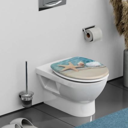 Schütte 82196 - BEACH WC-istuinkansi, pehmeästi sulkeutuva, duroplastinen