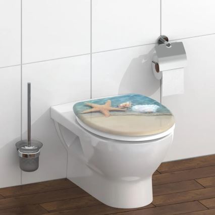 Schütte 82196 - BEACH WC-istuinkansi, pehmeästi sulkeutuva, duroplastinen