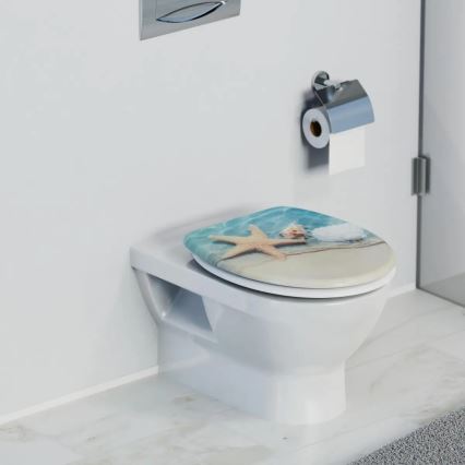 Schütte 82196 - BEACH WC-istuinkansi, pehmeästi sulkeutuva, duroplastinen