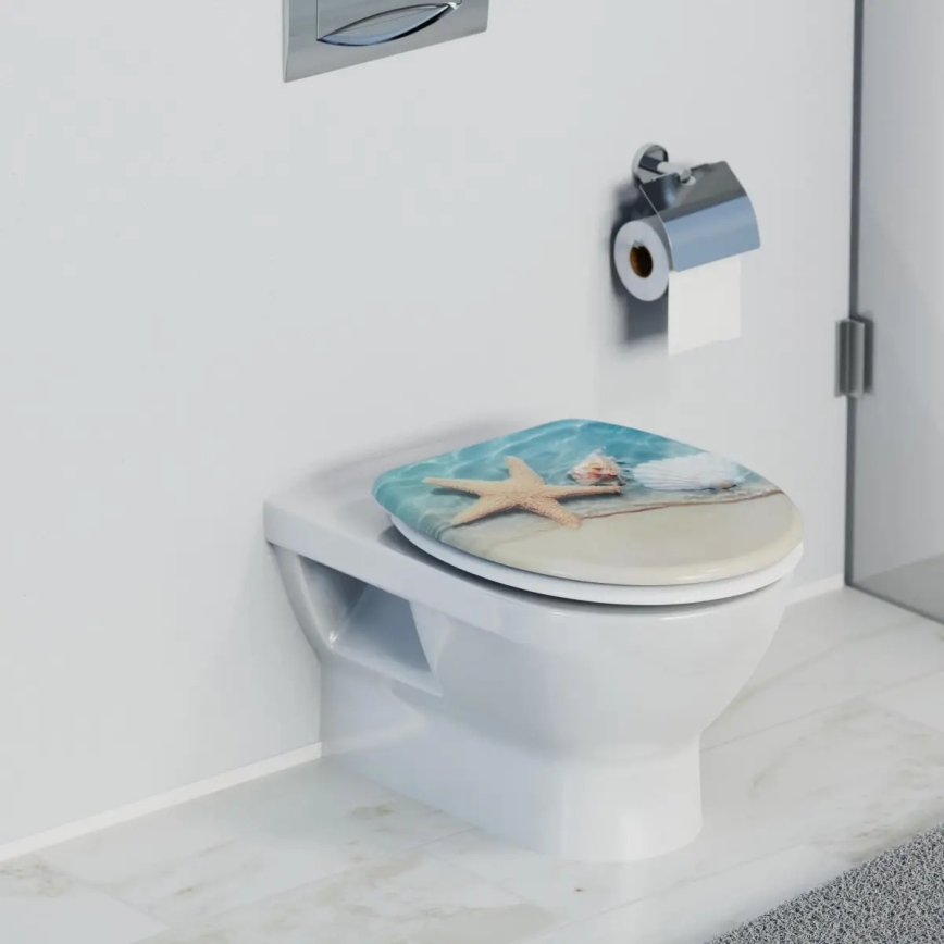 Schütte 82196 - BEACH WC-istuinkansi, pehmeästi sulkeutuva, duroplastinen