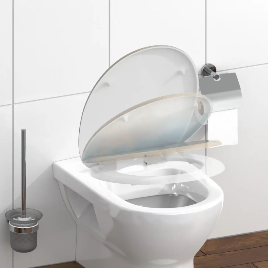 Schütte 82196 - BEACH WC-istuinkansi, pehmeästi sulkeutuva, duroplastinen