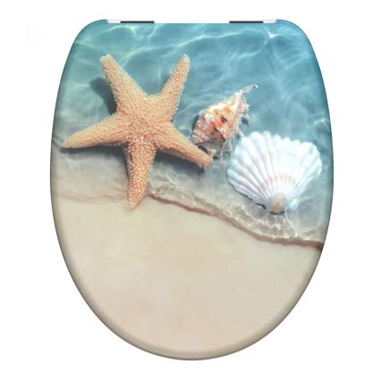 Schütte 82196 - BEACH WC-istuinkansi, pehmeästi sulkeutuva, duroplastinen
