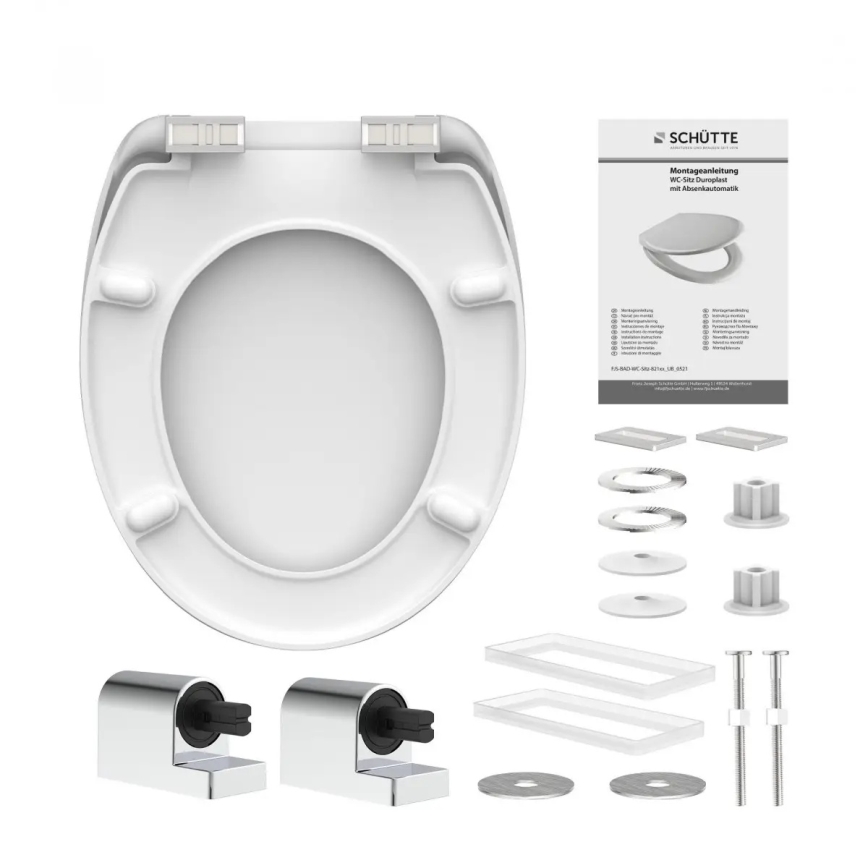 Schütte 82196 - BEACH WC-istuinkansi, pehmeästi sulkeutuva, duroplastinen