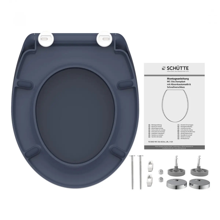 Schütte 82304-A - WC-istuimen kansi antrasiitti, pehmeä sulkeutuminen, duroplasti