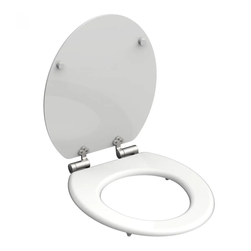 Schütte 84100-A - Valkoinen, pehmeästi sulkeutuva (SoftClose) WC-istuinkansi, valmistettu MDF-levystä