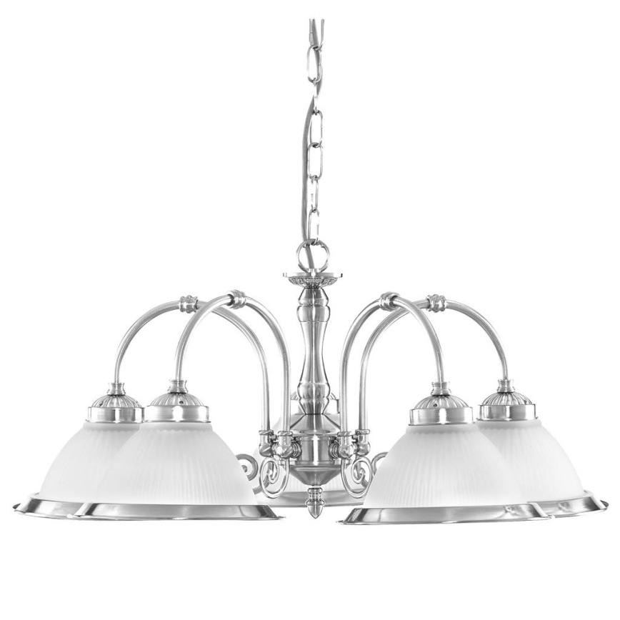 Searchlight - Kattokruunu ketjussa AMERICAN DINER 5xE14/60W/230V kiiltävä kromi