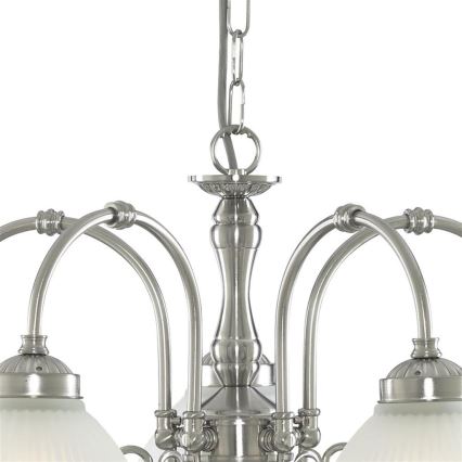 Searchlight - Kattokruunu ketjussa AMERICAN DINER 5xE14/60W/230V kiiltävä kromi