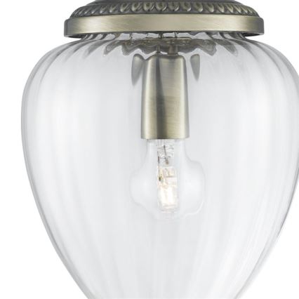 Searchlight - Kattokruunu johdossa PINEAPPLE 1xE27/60W/230V messinki