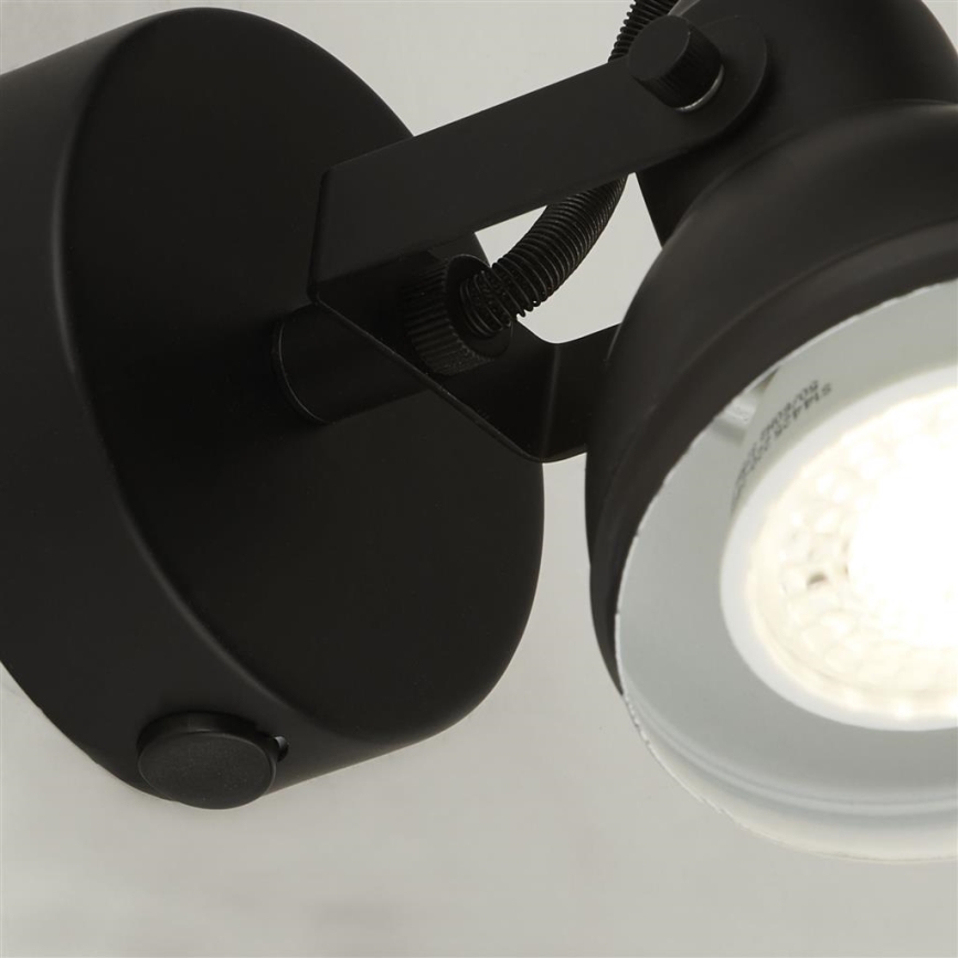 Searchlight - Seinäkohdevalo FOCUS 1xGU10/50W/230V musta