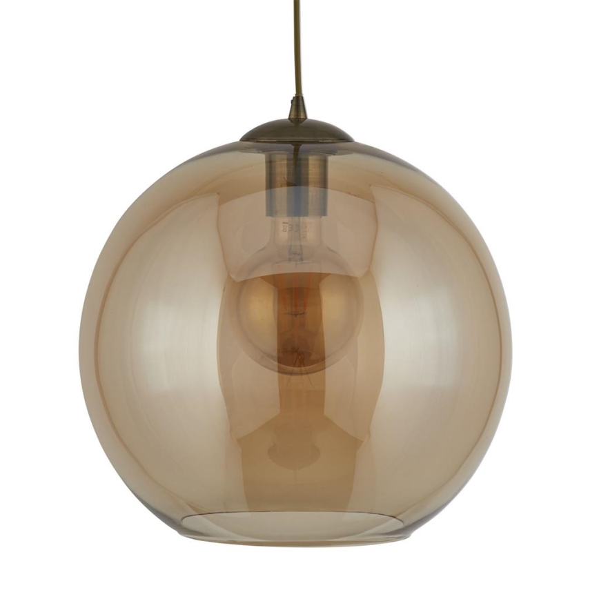 Searchlight - Kattokruunu narulla BALL 1xE27/60W/230V ruskea