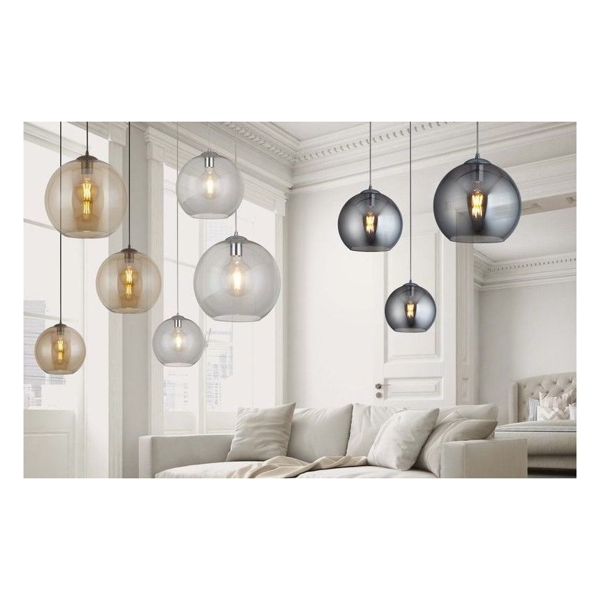 Searchlight - Kattokruunu narulla BALL 1xE27/60W/230V ruskea