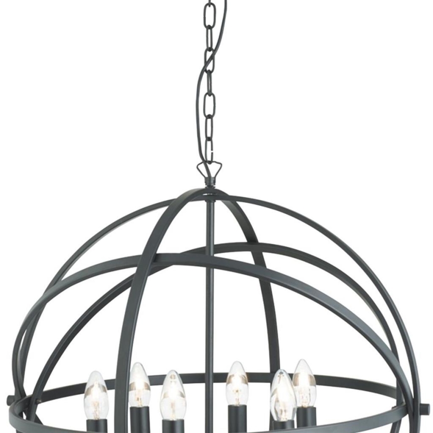 Searchlight - Riippuvalaisin ketjulla ORBIT 6xE14/60W/230V musta
