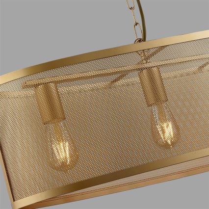 Searchlight - Kattokruunu ketjussa FISHNET 4xE27/60W/230V kultainen