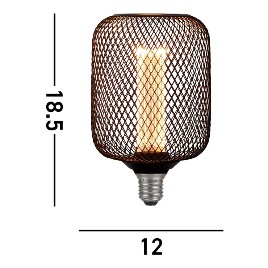 Searchlight - LED-himmennettävä koristepolttimo WIRE MESH E27/4,5W/230V 2700K