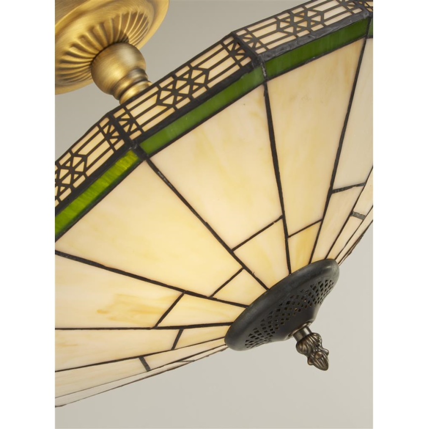 Searchlight - Pinta-asennettava Tiffany kattokruunu NEW YORK 2xE14/40W/230V