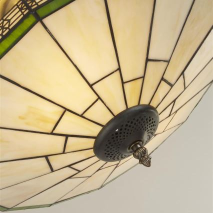 Searchlight - Pinta-asennettava Tiffany kattokruunu NEW YORK 2xE14/40W/230V